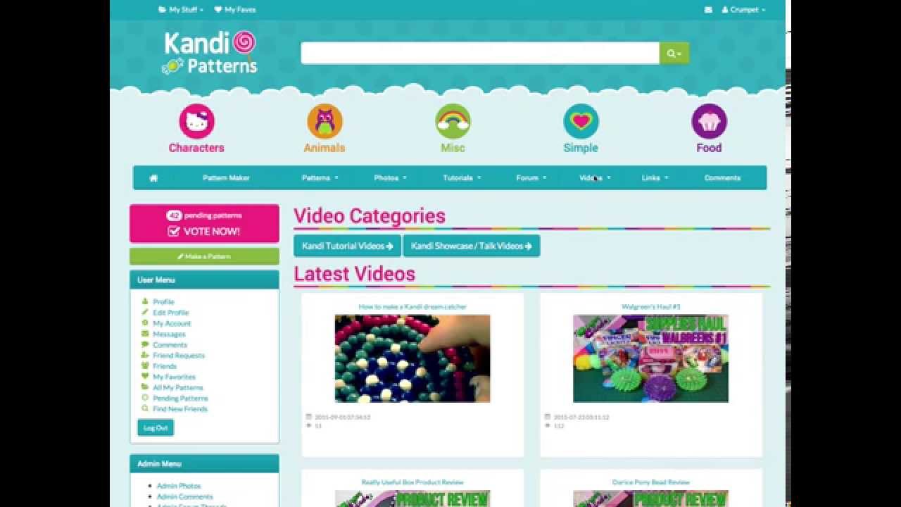 Video tour of the Kandi Patterns website